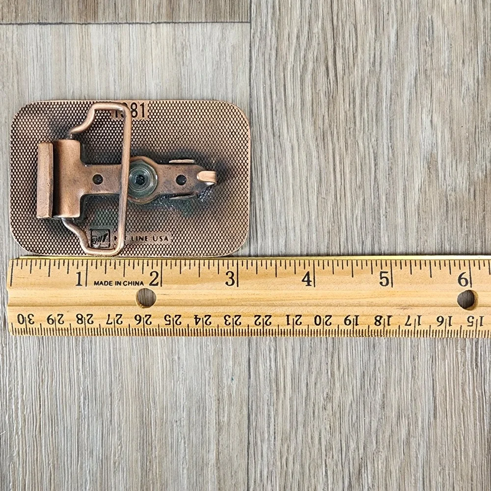 Vintage 1981 Letterkenny Army Depot M109A3 Belt Buckle Hit Line USA Box